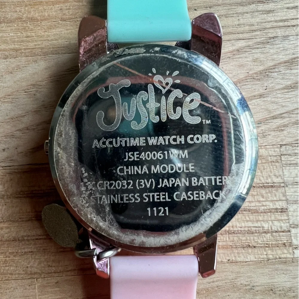Justice girls digital cat ombre rhinestone watch NEW BATTERY